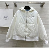 New Fashion Prada Padded Nylon Jacket 1203 White 2024