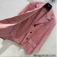 Super Quality Prada Suede Jacket 1203 Pink 2024