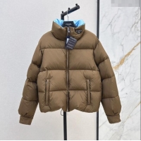 Affordable Price Prada Down Jacket with Logo 1203 Khaki 2024