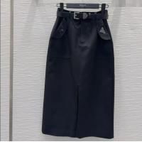 Hot Sell Cheap Prada Cotton Skirt C030605 Black 2025