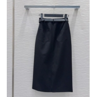 Hot Sell Cheap Prada Cotton Skirt C030605 Black 2025