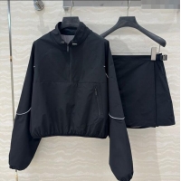 Famous Brand Prada Jacket and Shorts Set C030610 Black 2025