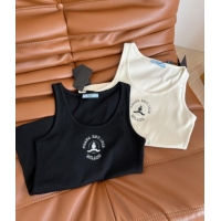 Good Product Prada Cotton Logo Vest 0306 White/Black 2025