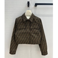 Buy Inexpensive Fendi FF Short Jacket 1203 Brown 2024