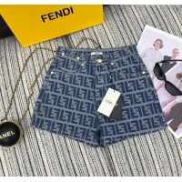 Unique Grade Fendi FF Denim Shorts 0214 Blue 2025