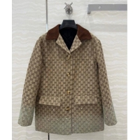 Luxury Cheap Gucci GG Jacket with Strass 1219 Beige 2024
