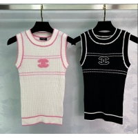 Reasonable Price Chanel Knit Vest 021402 White/Black 2025