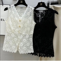 Market Sells Chanel Lace Vest 0306 Black 2025