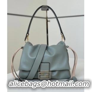 Big Discount Fendi Mamma Baguette Medium Bag in Nappa Leather 8677M Light Grey 2025