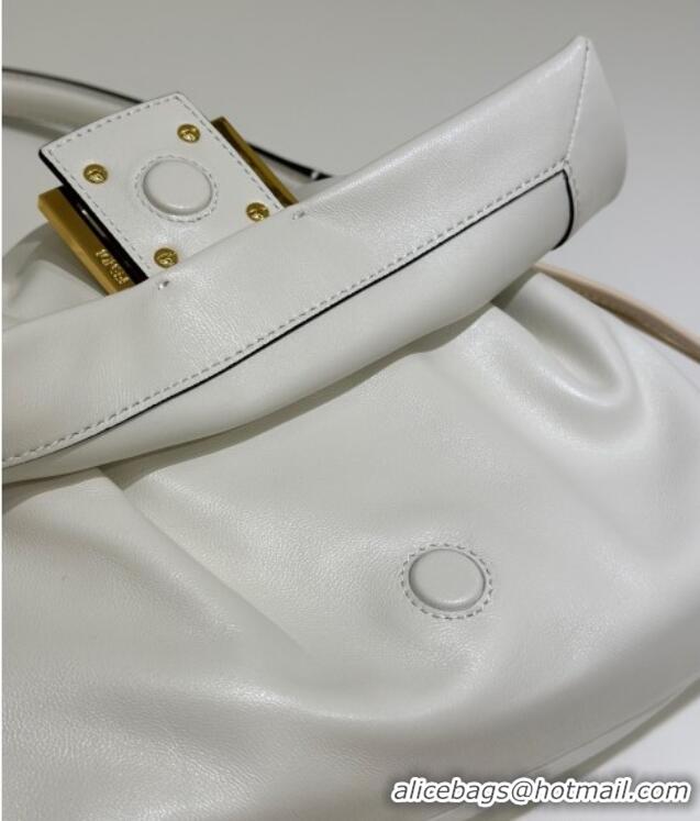 Best Price Fendi Mamma Baguette Medium Bag in Nappa Leather 8677M White 2025