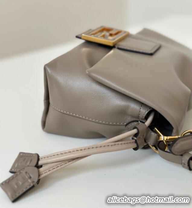 Good Product Fendi Mamma Baguette Small Bag in Nappa Leather 8677S Dove Grey 2025