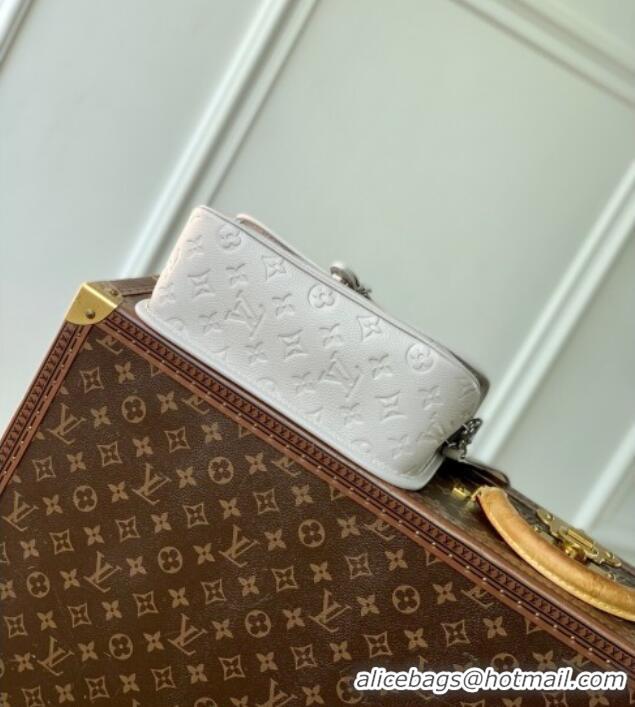 Luxury Cheap Louis Vuitton Diane Satchel Bag in Monogram Leather M14214 Brume Grey/White Quartz 2025