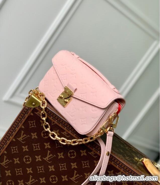 Best Quality Louis Vuitton Pochette Métis East West Bag in Monogram Grained Calfskin M47045 Light Pink 2025