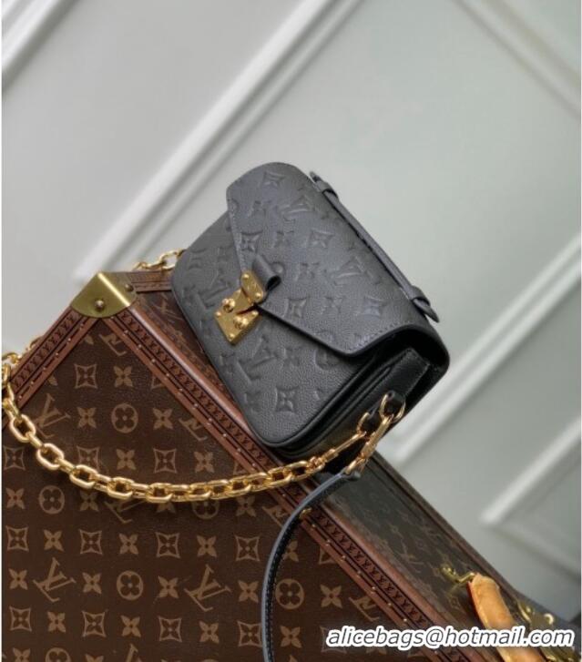 Super Quality Louis Vuitton Pochette Métis East West Bag in Monogram Leather M11998 Gunmetal Black 2025