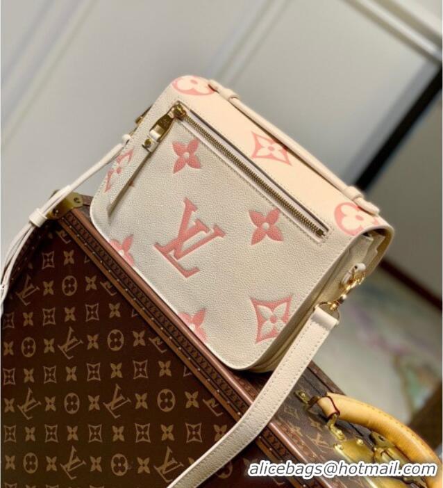 Buy Cheap Louis Vuitton Pochette Metis Bag in Bicolor Monogram Leather M45773 Cream/Pink 2025