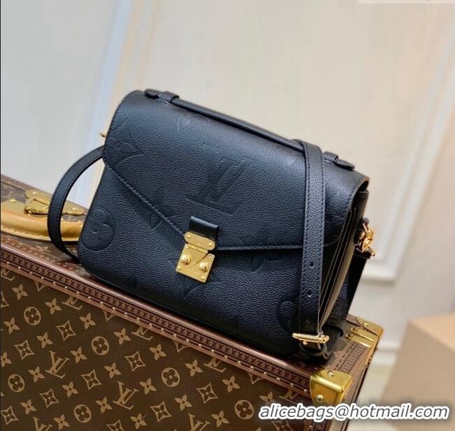 Best Price Louis Vuitton Pochette Metis Bag in Black Maxi Monogram Leather M59211 2025
