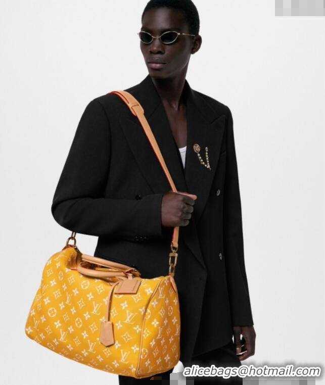 Big Discount Louis Vuitton Runaway Speedy P9 Bandouliere 30 Bag in Calf leather M13914 Yellow 2025