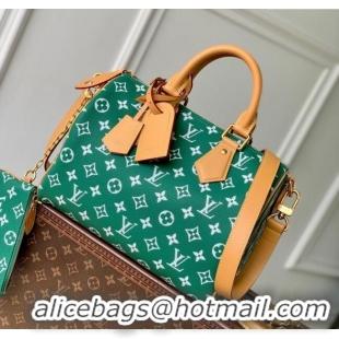 New Fashion Louis Vuitton Runaway Speedy P9 Bandouliere 30 Bag in Calf leather M14077 Green 2025