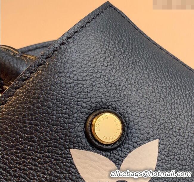 Super Quality Louis Vuitton Montaigne BB Top Handle Bag in Bicolor Monogram Leather M45489 Black/Beige 2025