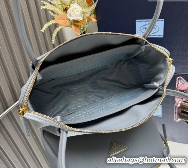 Top Quality Prada Darling medium leather shoulder bag 1BA444 Opaline Blue 2025