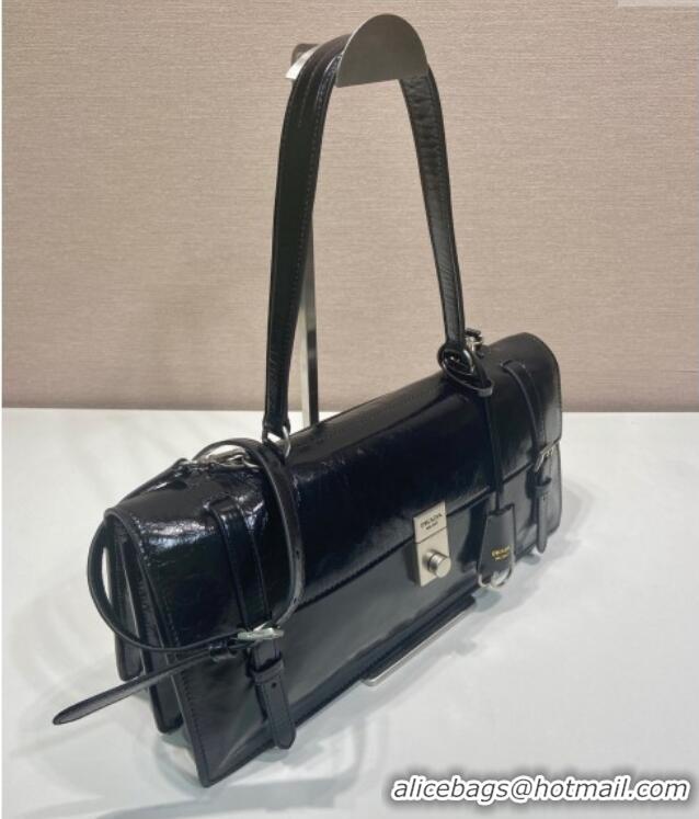 Best Price Prada Large leather handbag 1BN024 Dark Brown 2025