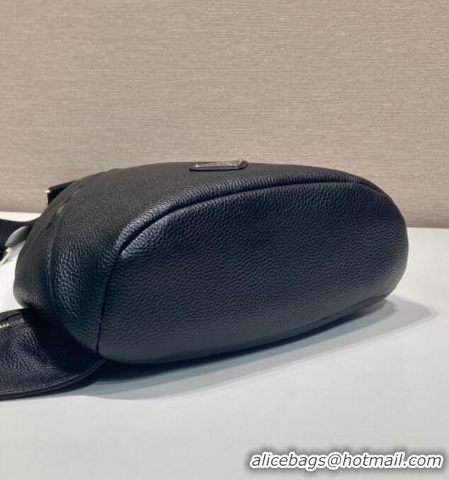 Well Crafted Prada Mens Cross leather bag 2VZ092 Black 2025