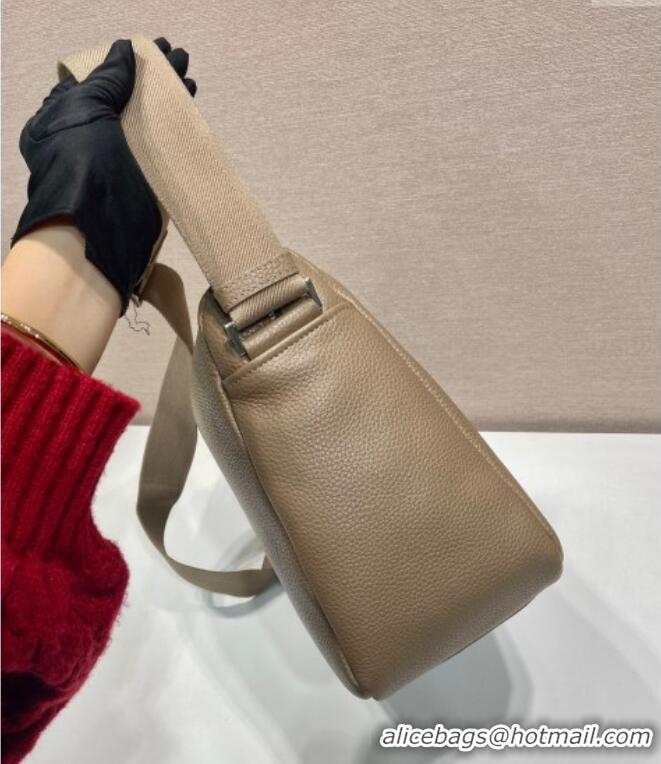 Well Crafted Prada Mens Medium leather shoulder bag 2VH182 Beige 2025