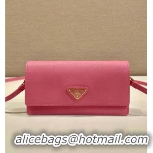 Top Design Prada Saffiano leather mini-bag 1NF059 Pink 2025