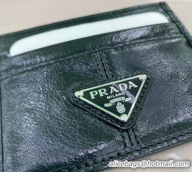 Well Crafted Prada Leather card holder Wallet 2MC025 Black 2025