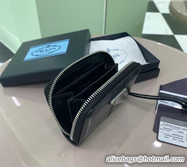 Well Crafted Prada Leather coin purse Wallet 2MM003 Black 2025