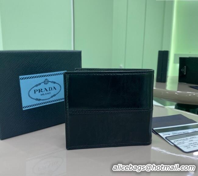 Free Shipping Prada Leather Wallet 2MO738 Black 2025