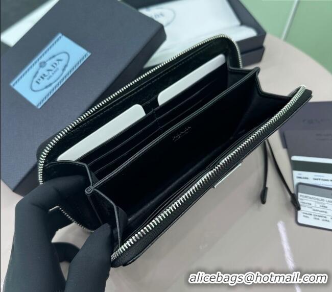 Grade Promotional Prada Leather Wallet 2ML059 Black 2025