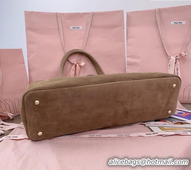 Grade Quality Miu Miu Aventure suede bag 5BG310 Light Brown 2025