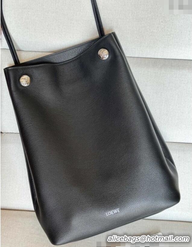 Super Quality Loewe Large Pebble Hobo Bag in Soft Grained Calfskin 9530 Black 2025