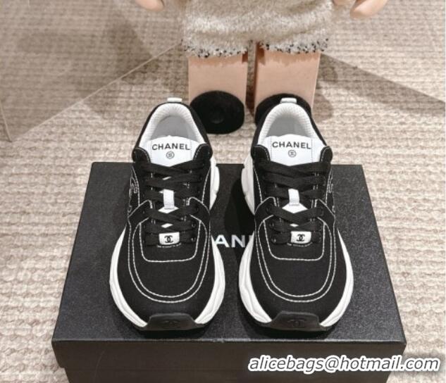 Good Product Chanel Cotton Sneakers Black 2025 CH030510
