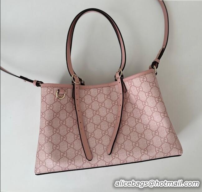 Best Product Gucci GG Canvas Emblem Medium Tote Bag 815214 Light Pink 2025