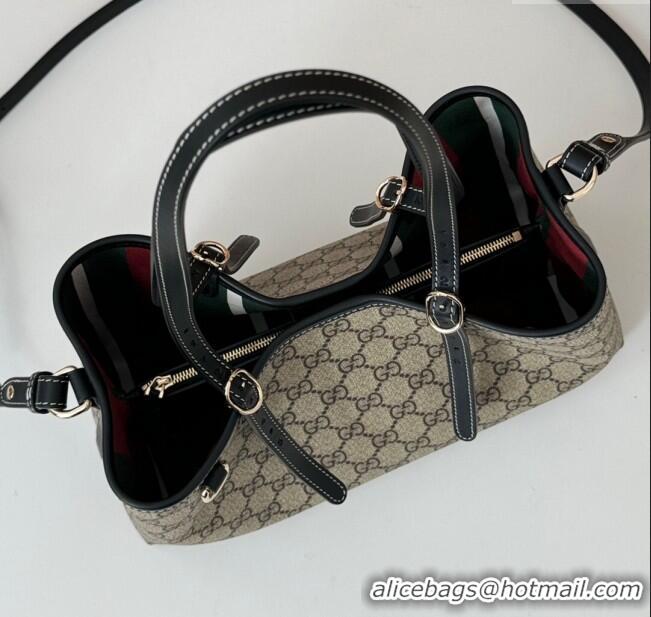 Trendy Design Gucci GG Canvas Emblem Medium Tote Bag 815214 Beige/Black 2025