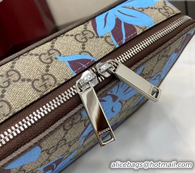 Market Sells Gucci Mens GG Canvas Mini Bag with 841177 Blue Flower Print 2025