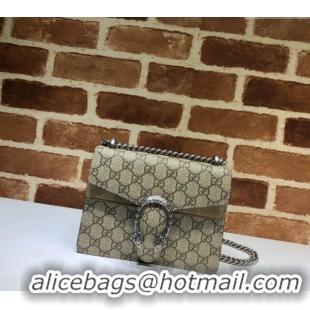 Good Product Gucci Dionysus Mini GG Canvas Bag 421970 Beige/Taupe Suede 2024