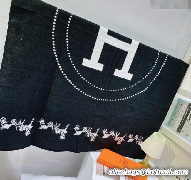 Buy Fashionable Hermes Blanket 135x165cm 1123 Black