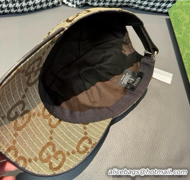 Big Discount Gucci Maxi GG Canvas Baseball Hat 1128 Beige 2024