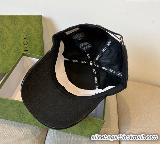 Best Product Gucci GG Canvas Baseball Hat with Horsebit 0317 Black 2025