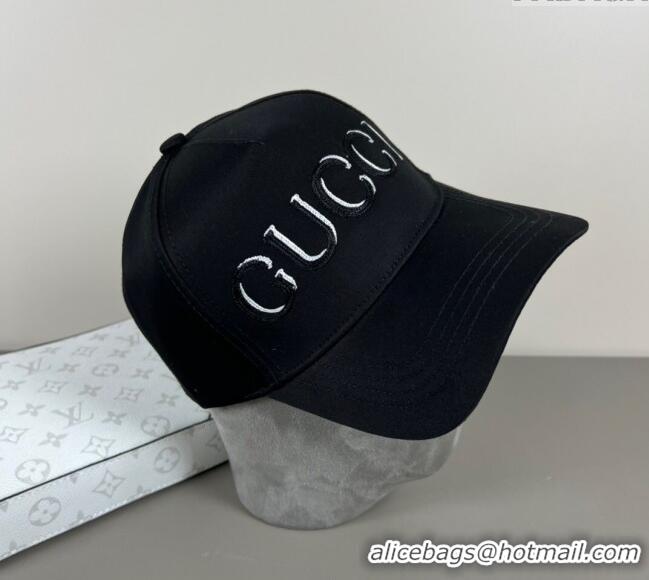 Famous Brand Gucci Canvas Baseball Hat with GUCCI 0317 Black/White 2025