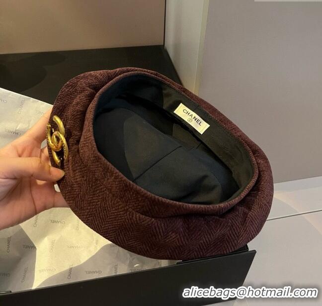 Top Grade Chanel Beret Hat CH121105 Coffee 2024