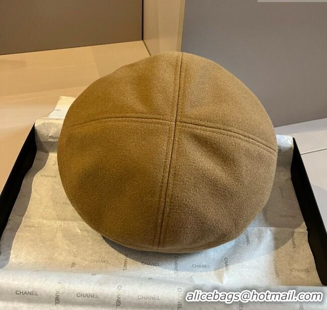 Good Looking Chanel Wool Beret Hat CH121106 Brown 2024