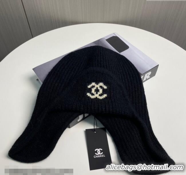 Buy Promotional Chanel Snow Knit Chapka Hat 0115 Black 2025