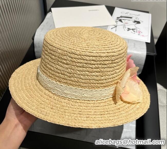 Promotional Chanel Straw Hat with Flower and Heart C8080 2025