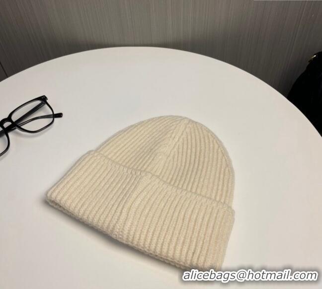 Famous Brand Prada Knit Hat PR112801 White 2024