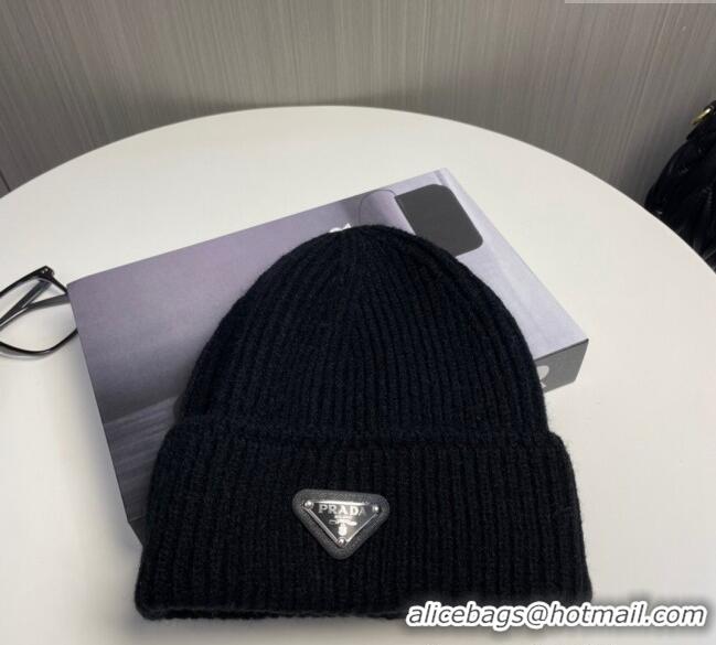 Buy Inexpensive Prada Knit Hat PR112801 Black 2024
