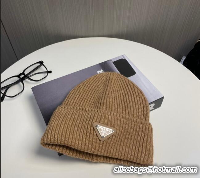 Buy Discount Prada Knit Hat PR112801 Brown 2024